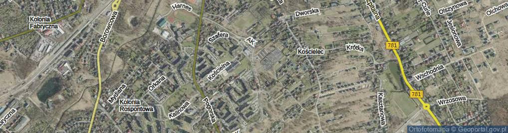 Zdjęcie satelitarne Cmentarna ul.