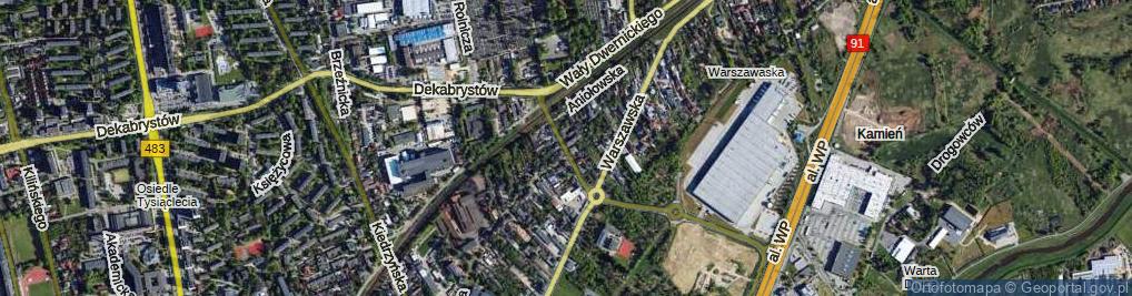 Zdjęcie satelitarne Cmentarna ul.