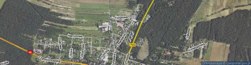 Zdjęcie satelitarne Cmentarna ul.