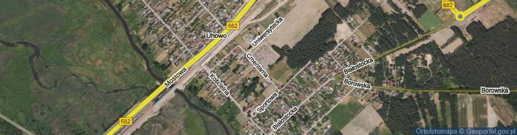 Zdjęcie satelitarne Cmentarna ul.