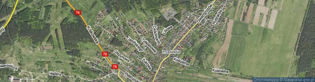 Zdjęcie satelitarne Ćwiklińskiej Mieczysławy ul.