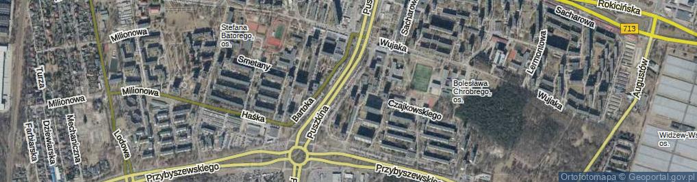 Zdjęcie satelitarne Ćwiklińskiej Mieczysławy ul.