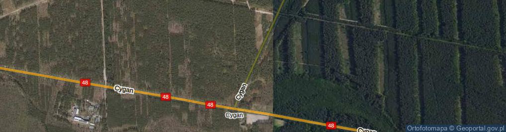 Zdjęcie satelitarne Cygan ul.