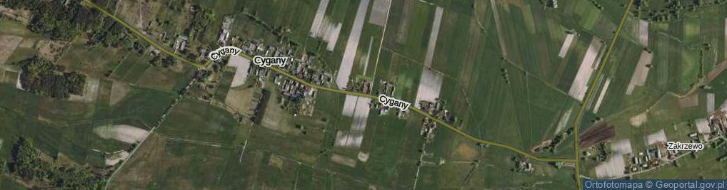 Zdjęcie satelitarne Cygany ul.