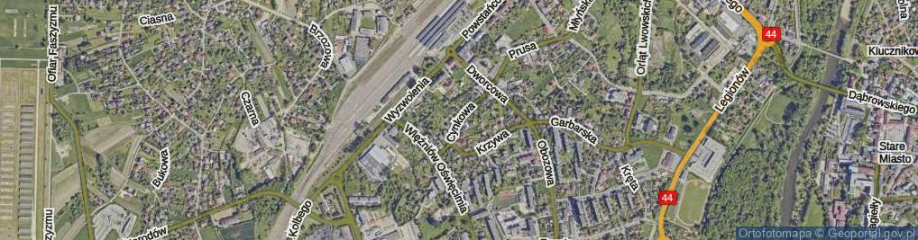 Zdjęcie satelitarne Cynkowa ul.