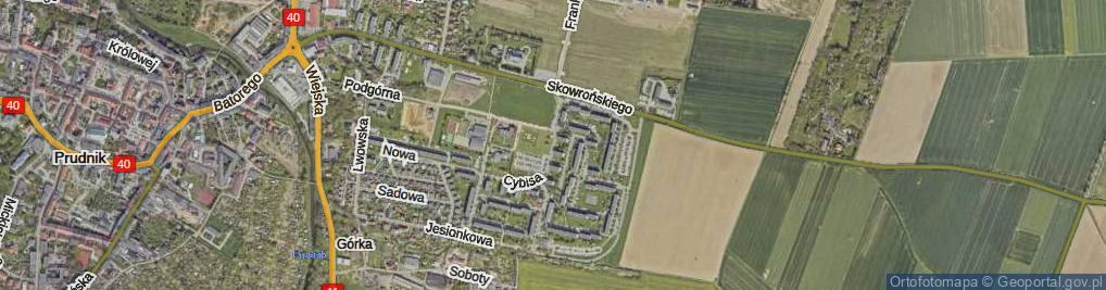 Zdjęcie satelitarne Cybisa ul.