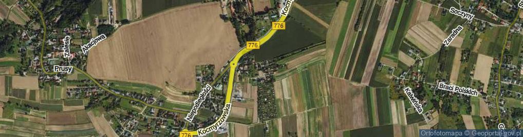 Zdjęcie satelitarne Cyprysowa ul.