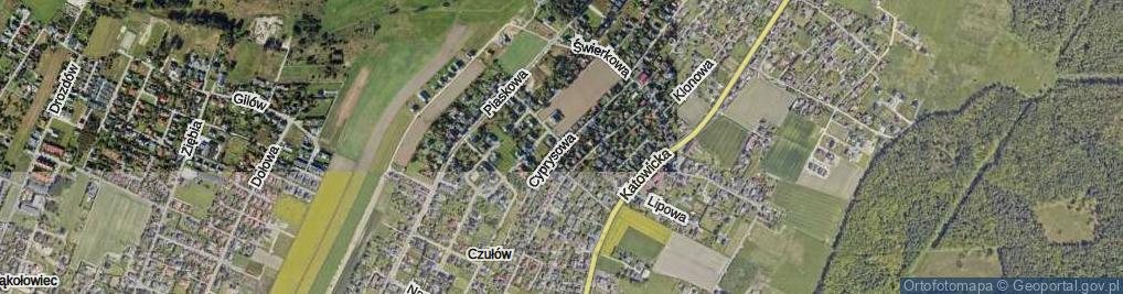 Zdjęcie satelitarne Cyprysowa ul.