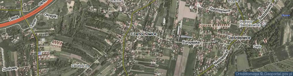 Zdjęcie satelitarne Czarnochowice ul.