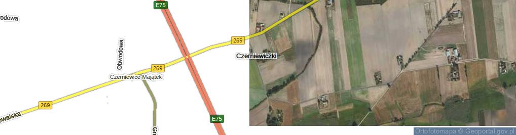 Zdjęcie satelitarne Czerniewiczki ul.