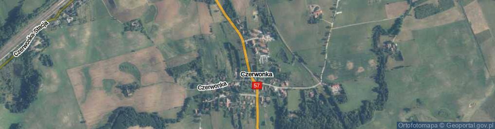 Zdjęcie satelitarne Czerwonka ul.