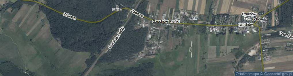Zdjęcie satelitarne Czuchów-Pieńki ul.