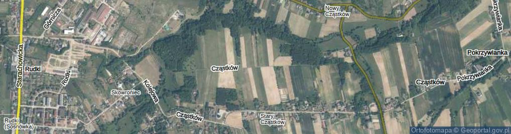 Zdjęcie satelitarne Cząstków ul.
