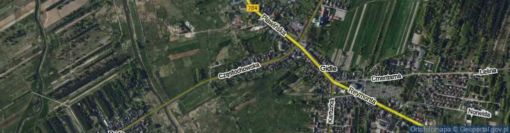 Zdjęcie satelitarne Częstochowska ul.