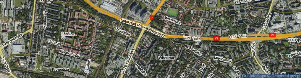 Zdjęcie satelitarne Czerwona ul.