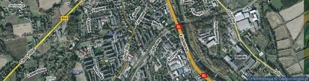 Zdjęcie satelitarne Czarny Chodnik ul.