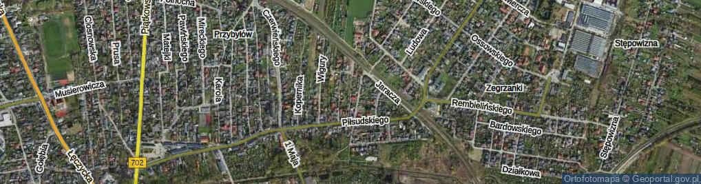 Zdjęcie satelitarne Czerwona ul.