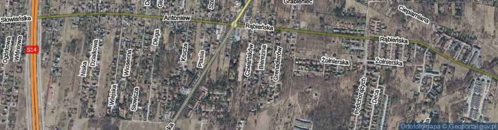 Zdjęcie satelitarne Czwartaków ul.