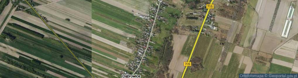 Zdjęcie satelitarne Dąbrowice ul.