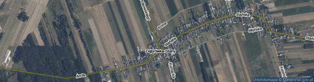 Zdjęcie satelitarne Dąbrówka-Stany ul.