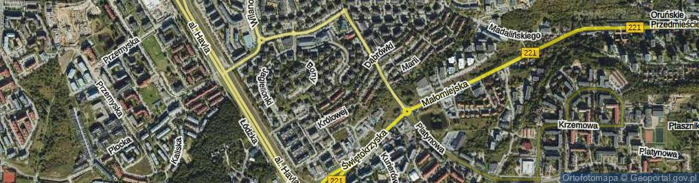 Zdjęcie satelitarne Dąbrówki ul.