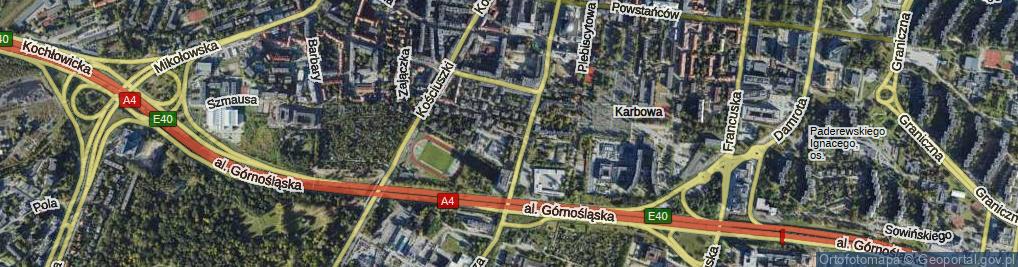 Zdjęcie satelitarne Daliowa ul.