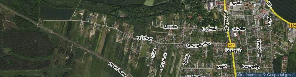 Zdjęcie satelitarne Dąbrówki ul.