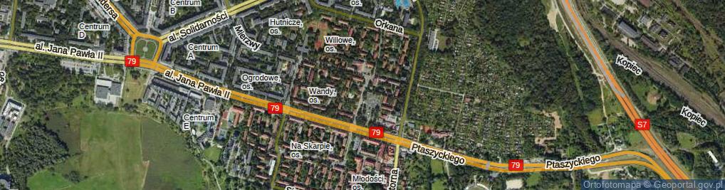 Zdjęcie satelitarne Daniłowskiego Gustawa ul.
