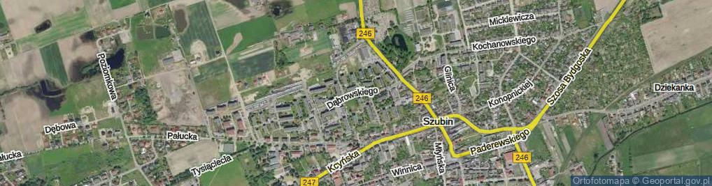 Zdjęcie satelitarne Dąbrowskiego Jarosława, gen. ul.