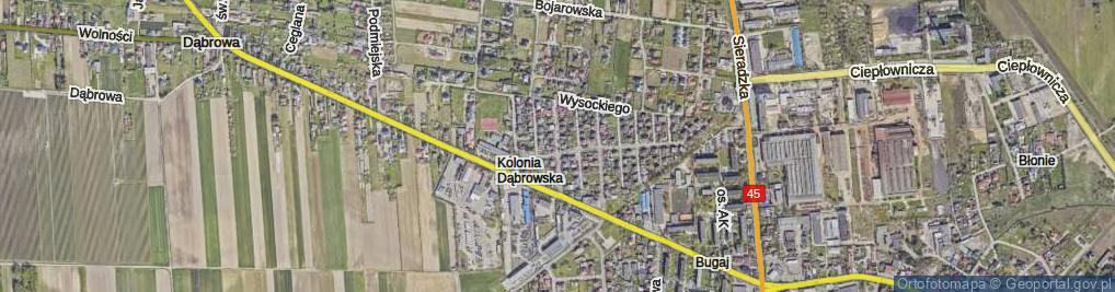 Zdjęcie satelitarne Dąbrowskiego Henryka, gen. ul.