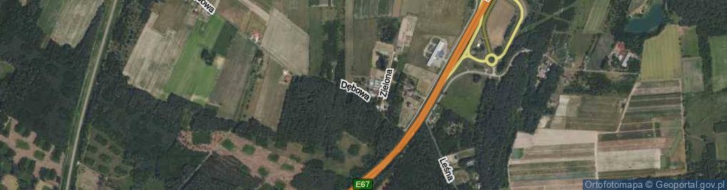 Zdjęcie satelitarne Dębowa ul.