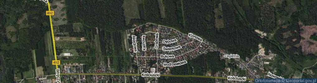 Zdjęcie satelitarne Dębowa ul.