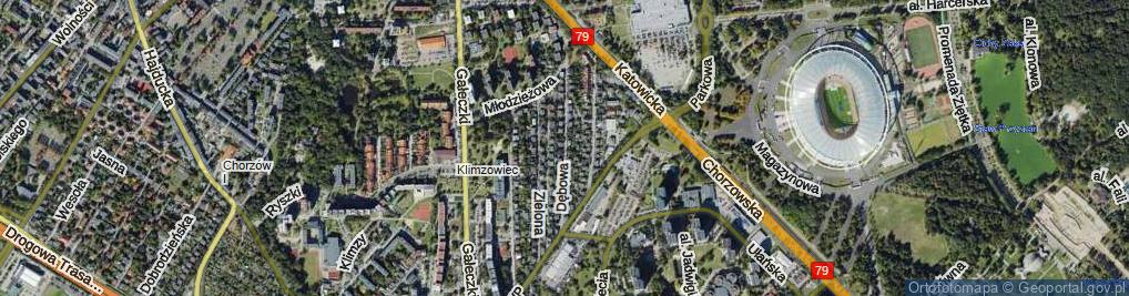 Zdjęcie satelitarne Dębowa ul.