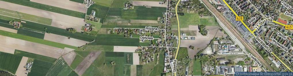 Zdjęcie satelitarne Dębowa ul.