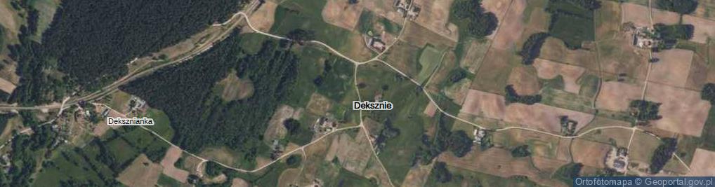 Zdjęcie satelitarne Deksznie ul.