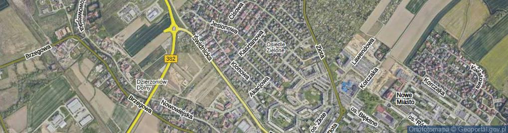 Zdjęcie satelitarne Dębowa ul.