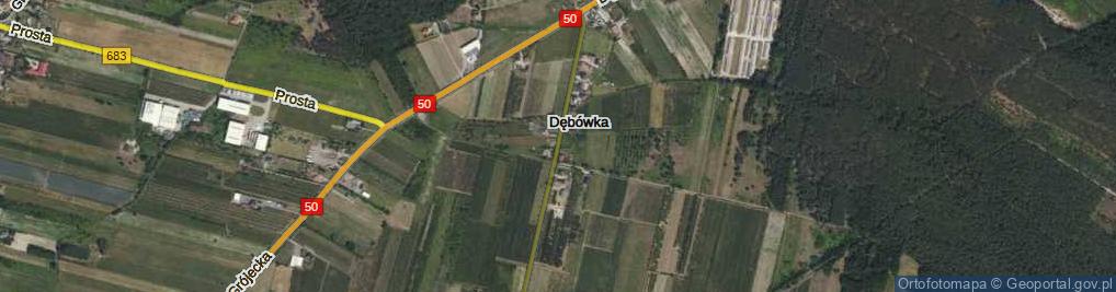 Zdjęcie satelitarne Dębówka ul.