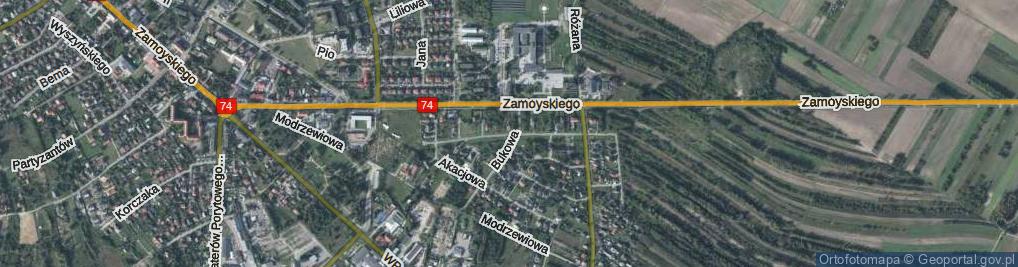 Zdjęcie satelitarne Dębowa ul.