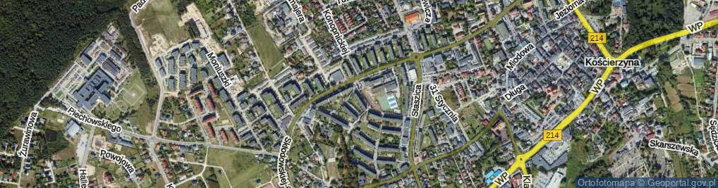 Zdjęcie satelitarne Dębowa ul.