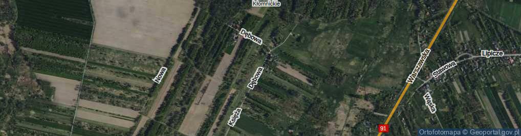 Zdjęcie satelitarne Dębowa ul.