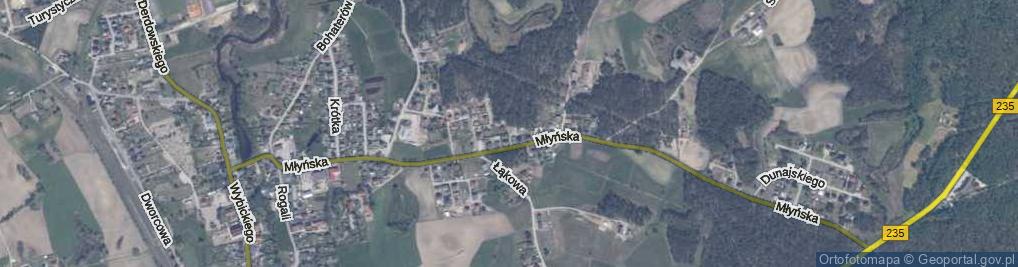 Zdjęcie satelitarne Dębowa ul.