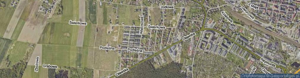 Zdjęcie satelitarne Dębowa ul.