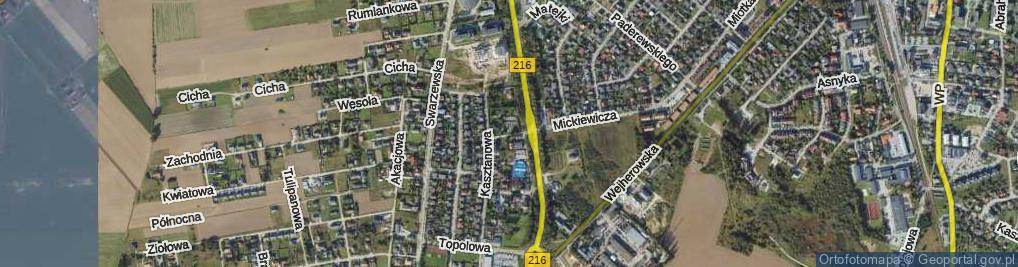Zdjęcie satelitarne Dębowa ul.
