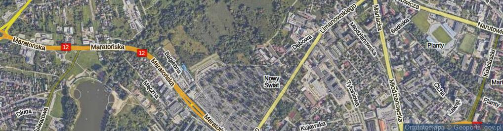 Zdjęcie satelitarne Dębowa ul.