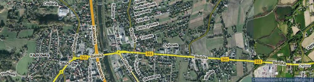 Zdjęcie satelitarne Dębowa ul.
