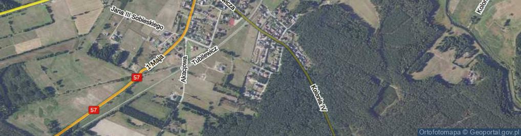 Zdjęcie satelitarne Dębowa ul.