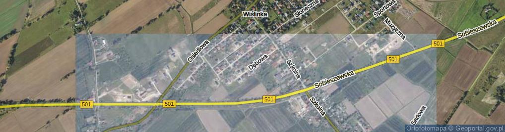 Zdjęcie satelitarne Dębowa ul.