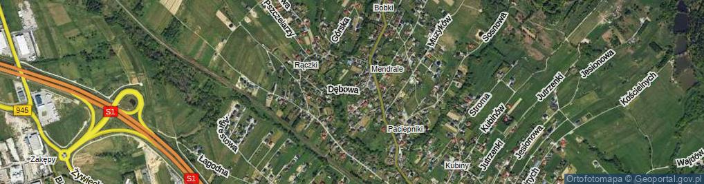 Zdjęcie satelitarne Dębowa ul.