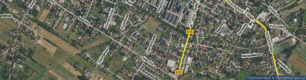 Zdjęcie satelitarne Diamentowa ul.