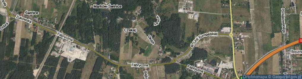 Zdjęcie satelitarne Długa ul.